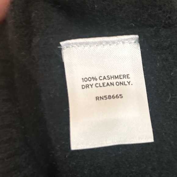 Caslon 100% Cashmere Black Sweater Crewneck Long Sleeve Women’s Size Medium - Picture 5 of 7